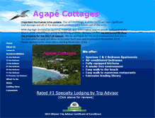 Tablet Screenshot of agapecottages.com